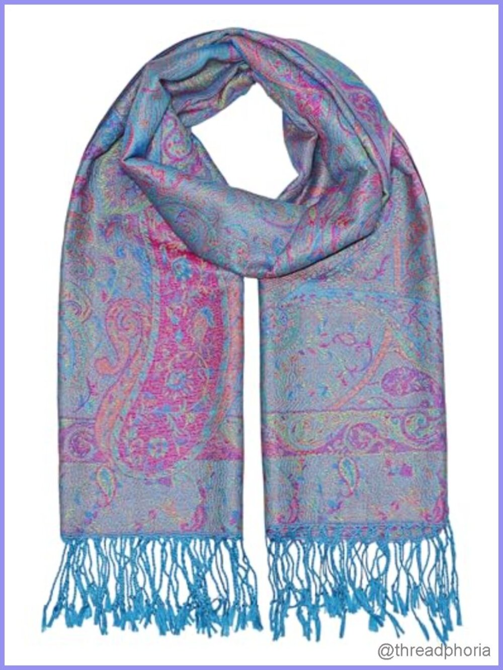 Reversible Paisley Pashmina Scarf Wrap